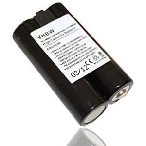 vhbw NI-MH batterij 1800 mAh (2,4 V) compatibel met Wireless Optical Mouse Cordless Click Plus M-BAK89B, RAK89B, Logitech LX700 vervanging voor 190264-0000, L-LC3-H-AA.