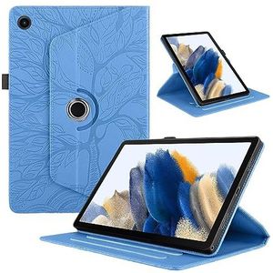 Beschermhoes Compatibel met Lenovo Tab M10 Plus 3rd Gen 10.6 Inch 2022 Tablet Case 360 ​​Graden Draaibare Stand Opvouwbare Tablet Case Tree Of Life Reliëf Shell Tablet Slim Cover Shell (Color : Blu)