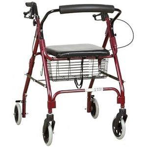 OR8 Wellness Rollator met 4 Wielen | Opvouwbare Mobiliteit Loophulp voor Volwassenen en Senioren met Gewatteerde Zitting | Lichtgewicht voor Binnen en Buiten, Geschikt voor Gehandicapten