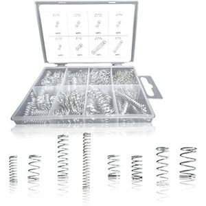 Drukveren, 246-delig Assortiment spiraal set drukveer metaal stalen veer (1)