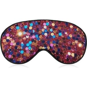 Slaapmasker, zacht, comfortabel oogmasker met verstelbare riem, oogbedekking, glitterpatroon, oogschaduw voor mannen en vrouwen, werk, reizen