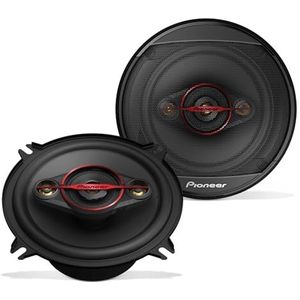 Pioneer TS-501M 4-weg coaxiale auto audio luidsprekers (paar) - 5-1/4"" rond, 300 W Max vermogen, zwart en rood
