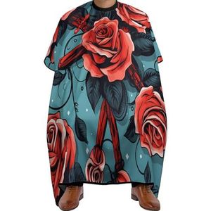 Salon Cape Kruis En Bloem Kapper Cape Verstelbare Haar Snijden Cape Professionele Kappers Jurk Voor Kapper Accessoires Thuis Kappers 140x168cm