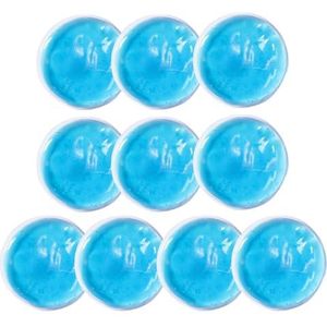 10 stuks blauwe ijsverpakking, herbruikbare mini-kompres, warm en koud kompres voor ogen, voorhoofd, benen en meer