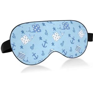 LI ZHI XIN Slaapmasker voor volwassenen, verduisterende slaapmaskers voor dames en heren, oogmasker voor reizen met verstelbare riem, zacht comfortabel oogmasker voor slapen oceaanwalvispatroon