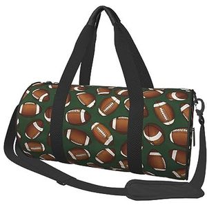 Baseball Lace Close-Up Reizen Duffle Bag voor Mannen Vrouwen Sport Gym Bag Opvouwbare Weekender Bag Carry on Overnight Bag voor Reizen Zwemmen Basketbal, Voetbal groen, Eén maat