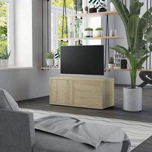 AUUIJKJF Entertainmentcentra en tv-standaards TV-meubel Sonoma Eiken 80x34x36 cm Engineered Houten Meubels