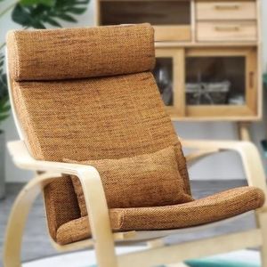 Stoel Fauteuil Kussen, 1 Stuk Zacht Kussen Vervanging met Afneembare Hoes Stoel Katoenen Kussen Antislip Schommelend, Dik Gevoerd(Burlap Orange)