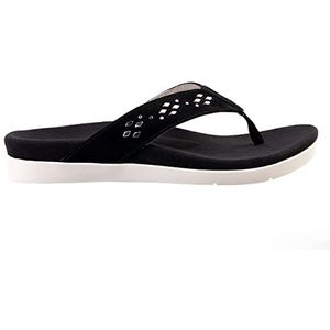 Spenco Laguna Stud Flipflop voor dames, zwart, 37 EU Breed