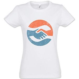 Urban Backwoods Runaway Pride Symbol Dames T-Shirt Wit Maat L