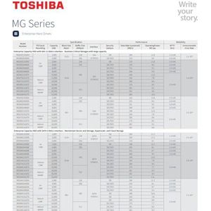 Toshiba MG10F Series MG10AFA22TE harde schijf 22 TB intern 8,9 cm (3,5 inch) 7200 rpm Buffer: 512 MB