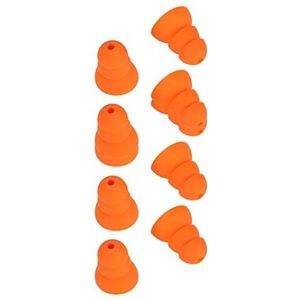Siliconen Oordopjes, 3-laags Ontwerp 8 Stuks Vervangende Oordopjes Oranje Comfort Vervangbaar Isoleer Geluid van Buitenaf voor Se535 voor Binnenste Gat 2,0 Mm-3,5 Mm Oordopjes