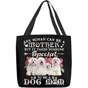 177 Hobo Bags Maltese Dogs It Takes Someone Special To Be A Dog Mom Schooltas Opvouwbare Shopper Bag Waterdichte Boodschappentas voor werk, yoga, winkelen, 15 x 50 x 40 cm, Draagtas 304, 15x50x40cm