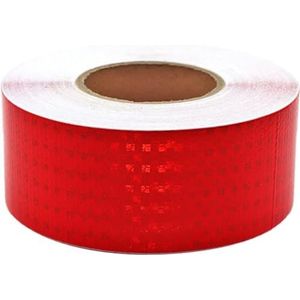 Reflecterende tape met hoge intensiteit, 50 m * 7 cm veiligheidswaarschuwingssticker for voertuigen, vrachtwagens en aanhangwagens – vergroot de zichtbaarheid en markeer gevaren (Color : Red, Size :