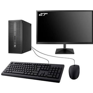 PC Tower HP 800 G2 Gaming Display 27 inch RTX 3050 i5-6500 RAM, 32 GB SSD, 1 TB W11 WiFi (gereviseerd)