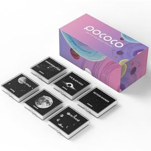 Realistic Discs Moon and Star - Discs for POCOCO Galaxy Lite Star Projector Home Planetarium, 5k Ultra HD, 6 Pieces (Moon and Star - 6 Discs without Projector)