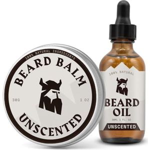 Markante Viking Baardolie & Balsem Set - ongeparfumeerd - 2 x 2 fl oz - 2 stuks