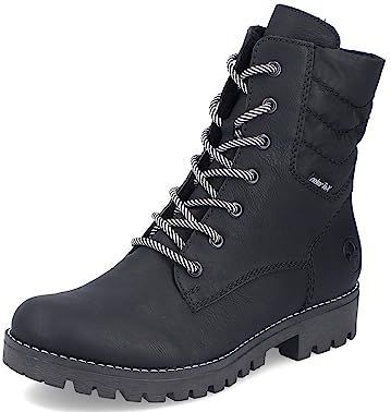 Rieker DAMES Enkellaarzen 78520, Vrouwen Veterlaarsjes,waterafstotend,riekerTEX,laars,halve laars,veterschoen,Zwart (schwarz / 00),40 EU / 6.5 UK