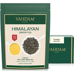 Green Velly Indian VAHDAM - Himalayan Green Tea (50+ Cups) | 100 gm Premium Long Leaf Loose Green Tea | Pure Green Tea Loose-Leaf | Detox Tea