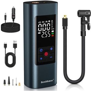 Neakhmer Mini-compressor, accu, luchtpomp, 150 psi, elektrische luchtpomp met ontluchtingsfunctie, draagbare pomp voor auto, motorfiets, fiets
