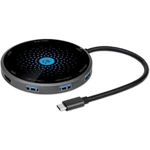 Manhattan 166560 interface hub USB 3.2 Gen 1 (3.1 Gen 1) Type-C 5000 Mbit/s Zwart