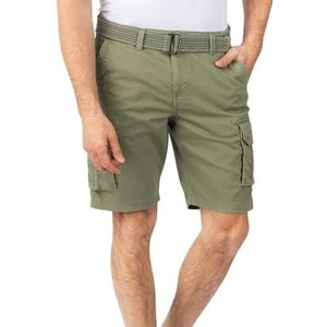 riverso RIVJoko Cargoshorts voor heren met riem, regular fit, korte broek, zomer, stretch, marineblauw, beige, groen, grijs, S, M, L, XL, XXL, 3XL, 4XL, 5XL, XL