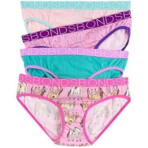 Bonds Meisjes, 4 stuks bikini-ondergoed, blinde bloesempony's (6-8 jaar) meerkleurig, Meerkleurig, 6-8 jaar