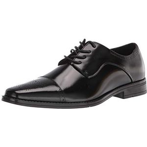 Stacy Adams Men's Kenway Cap Toe Oxford, Black, 9.5