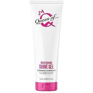QuEeN of Shaves Koningin van. Ooh la la! Romige scheergel met kokos en vanille voor vrouwen Sensueel gladde huid 150 ml Single