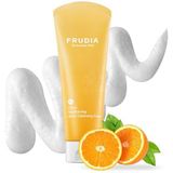 FRUDIA. Citrus Espuma Limpiadora Iluminadora. Extracto de las Mandarinas de Jeju. Contiene Vitamina C. Elimina el Maquillaje y las Impurezas. Aporta Luminosidad y Refresca la Piel.