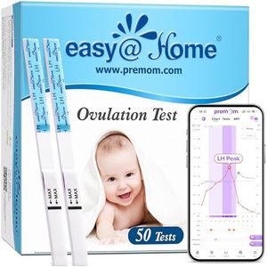 Easy@Home 50 x Ovulatietesten, Met Premom Ovulatie Predictor iOS en Android App, 50 LH Strips