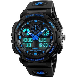Boys Sport Digital Watch, Kids Outdoor Waterproof LED Military Watches Children Analog Quartz Wristwatch