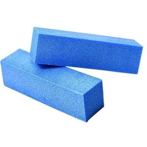 schuurgereedschap sponsblok, Kleurrijke polijst- en schuurvijlen, blokpedicure, manicure, nagelverzorging(Blue,2pcs)