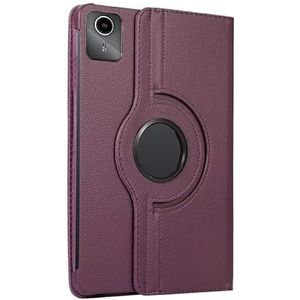 360 Graden Roterende Folio PU Lederen Tablet Case Geschikt for Lenovo Xiaoxin Pad 2024 TB331FC 11 inch Stand Case(PURPLE)