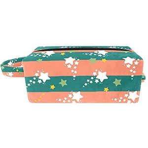 Roze Girly Princess Royalty kroon met hart juwelen cosmetische zakje tas met handvat, Vierkante toilettas reistas, Kleine rits etui voor dames heren meisjes kinderen, Accessoires Organizer, Multi kleuren 10, 8.2x3.1x3.5 in/21x8x9 cm,