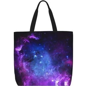 OdDdot Bloem En Vlinder Print Tote Bag, Hobo Bag Crossbody Tas Voor Vrouwen Grote Capaciteit Mama Tas Schoudertas, Blauwe Melkweg, Eén maat