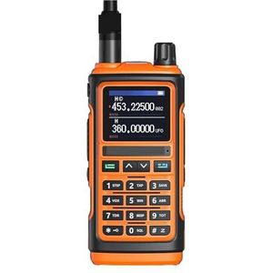 UV 17M Walkie Talkie Air Band Draadloze Kopieerfrequentie Ham Radio Handheld Type-C 16 KM Lange Afstand Tweewegradio 5R K5 Heldere Spraakoverdracht(Orange USB 771)