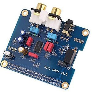HiFi Digi DAC + PCM5122 geluidskaart met I2S-interface, RCA en 3,5 mm hoofdtelefoonaansluiting, voor Raspberry Pi 2 model B, B +, A +, 3B (64-bit)