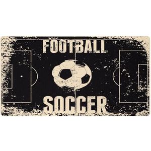 VAPOKF Vintage Grunge voetbal voetbal veld keuken mat, antislip wasbaar vloertapijt, absorberende keuken matten loper tapijten voor keuken, hal, wasruimte