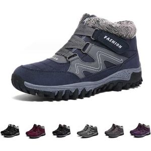 WIWIDANG 2023 winterschoenen voor dames, winterschoenen, waterdicht, warm gevoerd, winterlaarzen, blauw, 40 EU