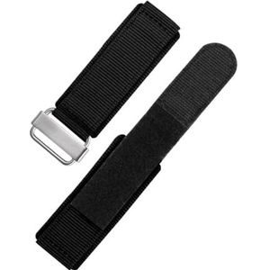 Nylon Horlogeband fit for Seiko for Rolex klittenband horlogeband sport Armband waterdichte bandjes 22mm 24mm (Color : Black silver, Size : 24mm)