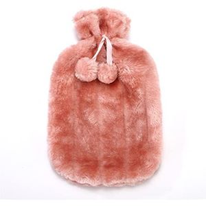 DieffematicRSD Warmwaterkruik Koudebestendige Warme Faux Fur Fleece Cover Winter Beschermhoes Verwijderbare Pluche Warmwaterkruik Cover Warmte Behoud Covers (Color : Pink)