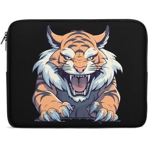 Ferocious Tiger Print Laptop Sleeve Bag Shockproof Notebook Computer Pocket Tablet Draaghoes