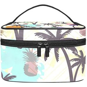 Bloem make-up organizer tas, reismake-up tas organizer case draagbare cosmetische tas voor vrouwen en meisjes toiletartikelen, Meerkleurig, 22.5x15x13.8cm/8.9x5.9x5.4in