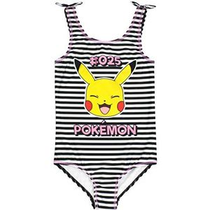Pokemon Badpak Meisjes Pikachu Zwart & Wit Zwemkostuum Kids 5-6 Years