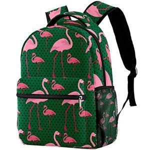 Rugzak Lichtgewicht Daypack Flamingos moeder en baby rugzak voor Shool
