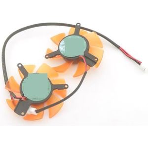 2 stuks T125010SU 47mm 12V 0.32AMP GPU-ventilator voor ZOTAC voor GeForce GTX1650 GTX1050 GTX1050ti 2GB 4GB LP grafische videokaart VGA-ventilator(T125010SU-Fan)