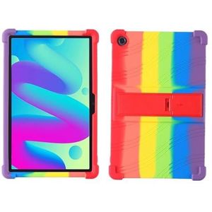 Geschikt for TCL Tab 10L 8491X/TCL TAB 10HD LTE/TCL TAB 10 FHD Wi-Fi Tablet Veilig schokbestendig Siliconen Stand Cover (Color : Rainbow color, Size : For TCL Tab 10L)