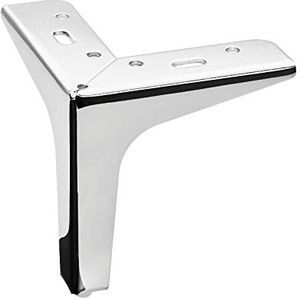 Meubelpoot VICTOR Hoogte 130 mm Chroom gepolijst Showcase Voet Hoekvoet Voetstuk Sofa Voet van SOTECH