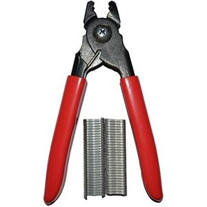 Handmatige Vleesklem van Roestvrij Staal + 60 Klemmen, Voor Vleessokken en Kunstmatige Darmomhulsels